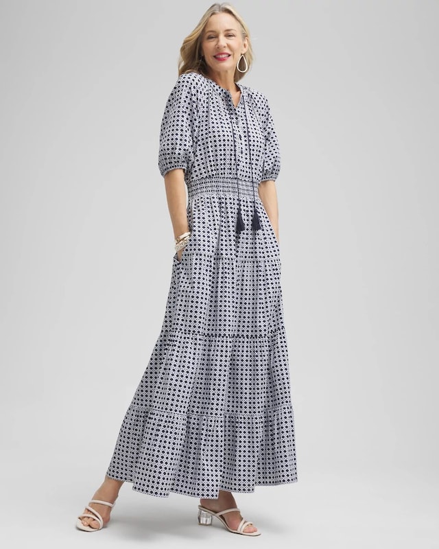 Poplin Basket Weave Maxi Dress - image 2